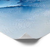Serene Bevroren Dennen en Bergmist – Getextureerd Poster (Hoek)