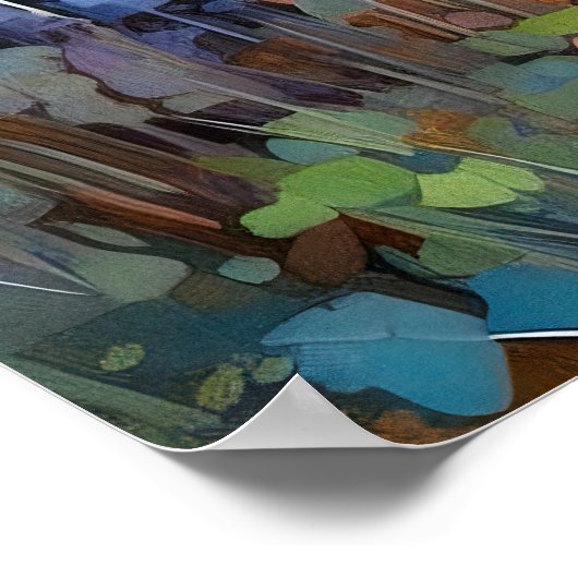 Serene Birch Forest Waterverf Art Print (Hoek)