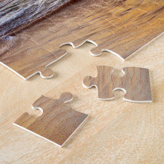 Serene Birds Blue Sky Golden Ocean Sunrise Puzzle Legpuzzel (Zijkant)