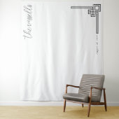 Serene Black Geometric Lines Wandkleed (In situ)