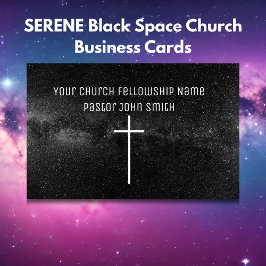 SERENE Black Space Church Visitekaartjes