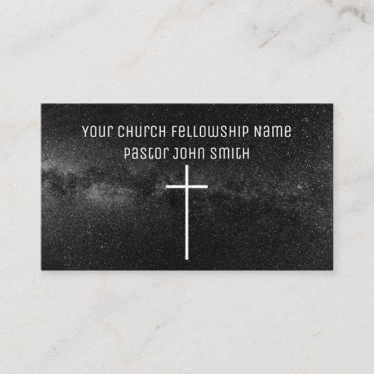SERENE Black Space Church Visitekaartjes (Voorkant)