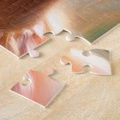 Serene Black Woman With Rabbit Floral Art Puzzle Legpuzzel (Zijkant)