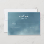 Serene Blau Minimalistische RSVP Kaartje (Voorkant)