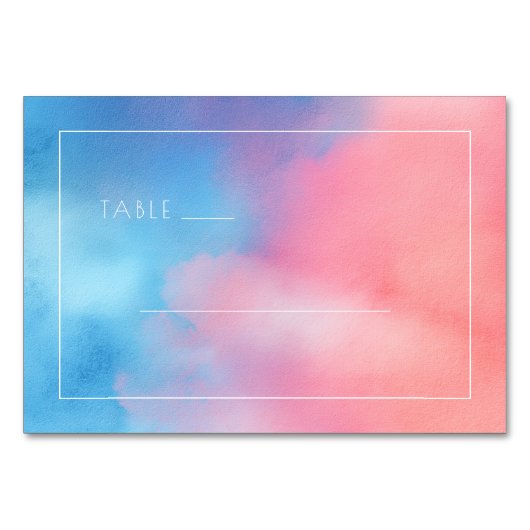 Serene Blau Roze Gradiënt Kaart (Voorkant)