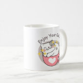 Serene Blauw Inspirerend Boek Koffiemok (Voorkant rechts)