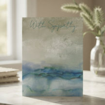 Serene Blauwe Aquarel Condoleance