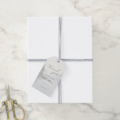 Serene Blauwe Aquarel Natuur Scene Cadeaulabel (Met Touw)