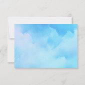 Serene Blauwe Aquarel RSVP Kaartje (Achterkant)