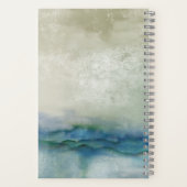 Serene Blauwe Aquarelreflectie Notitieboek (Achterkant)