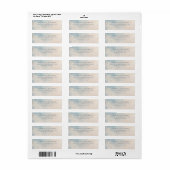Serene Blauwe Aquarelwas Etiket (Full Sheet)