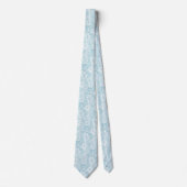 Serene Blauwe Bloem Batik Stropdas (Voorkant)