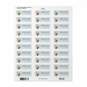 Serene Blauwe Bloem Illustratie Etiket (Full Sheet)