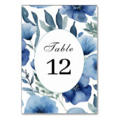 Serene Blauwe Bloemen Huwelijksuitnodigingen Kaart (Voorkant)