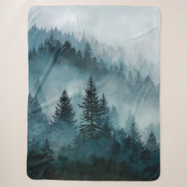 Serene Blauwe Bos Comfort Sherpa Deken