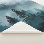 Serene Blauwe Bos Comfort Sherpa Deken (3/4)