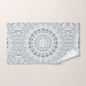 Serene blauwe en groene mandala patroon ontwerp bad handdoek (Handdoek)