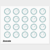 Serene Blauwe Golf Oceanisch Ronde Sticker (Vel)