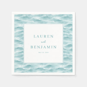 Serene Blauwe Golf Waterthema Servet
