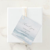 Serene Blauwe Golven Bedankjes Labels (In situ)