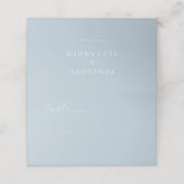 Serene Blauwe Minimalistische Tafelkaart Plaatskaartje (Buitenkant ongevouwen)