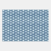 Serene blauwe motieven: ventilatoren, golven en ge inpakpapier vel (Voorkant 3)