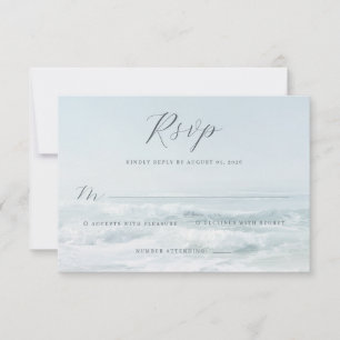 Serene Blauwe Oceaan Foto RSVP Kaartje