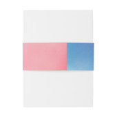 Serene Blauwe Roze Gradiënt Uitnodigingen Wikkel (Achterkant Voorbeeld)