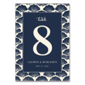 Serene Blauwe Schelp Kaart (Achterkant)