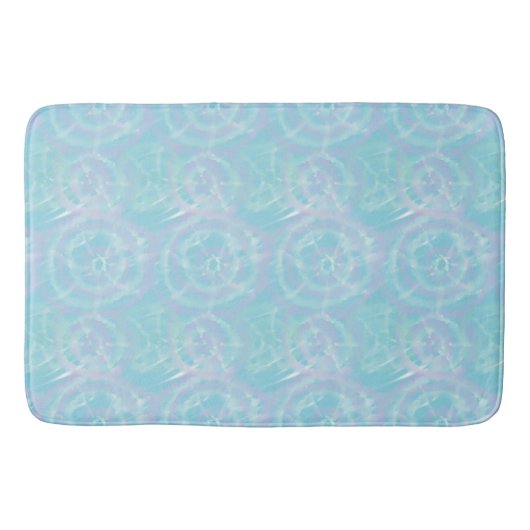 Serene Blauwe Tie-Dye Badmat (Voorkant)