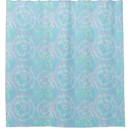Serene Blauwe Tie-Dye Douchegordijn