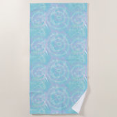 Serene Blauwe Tie-Dye Strandlaken (Voorkant)