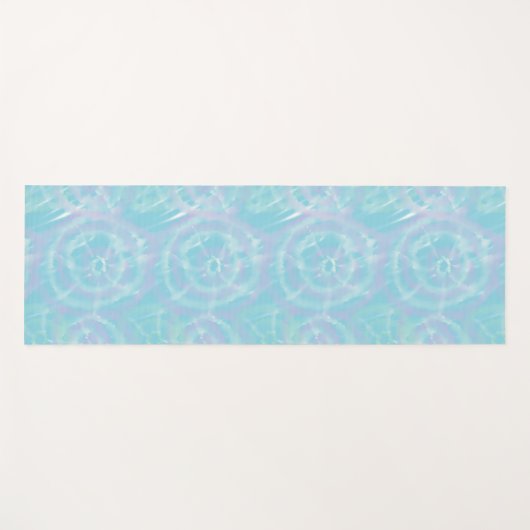 Serene Blauwe Tie-Dye Yogamat (Voorkant (horizontaal))