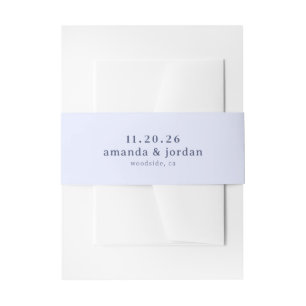 Serene Blauwe Typografische Uitnodigingen Wikkel