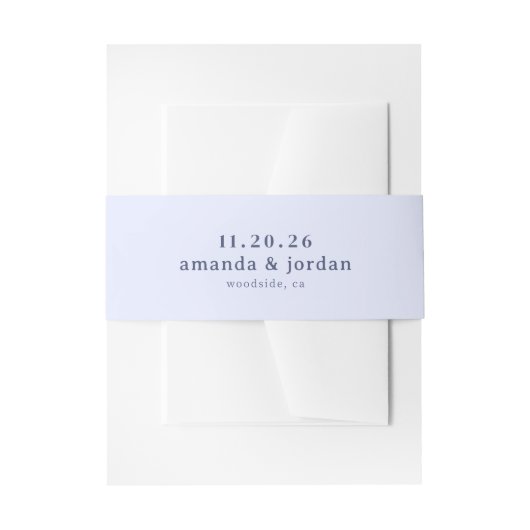 Serene Blauwe Typografische Uitnodigingen Wikkel (Voorkant Voorbeeld)