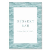 Serene Blauwe Watergolf Dessertbar Bord Kaart (Achterkant)