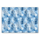 Serene Blauwe Winterbomen Kaart (Achterkant)