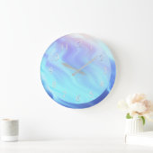 Serene Blauwgroen Lavender Roos Grote Klok (Huis)