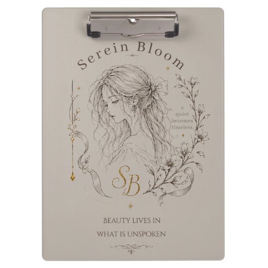Serene Bloem Klembord (Voorkant)