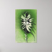 Serene bloem op groen canvas afdruk (Voorkant)