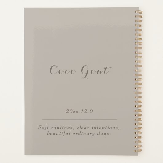 Serene Bloem Planner (Achterkant)
