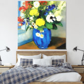 Serene Bloem Vaas Kunstwerk Canvas Afdruk (Insitu (Slaapkamer))