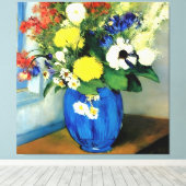 Serene Bloem Vaas Kunstwerk Canvas Afdruk (Insitu (Houten vloer))