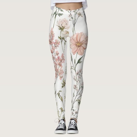 Serene Bloemblaadjes Leggings (Voorkant)