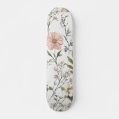 Serene Bloemblaadjes Persoonlijk Skateboard (Voorkant)