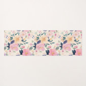 Serene Bloemen Roze Flow Elegante Kalmerende Esthe Yogamat (Achterkant (horizontaal))