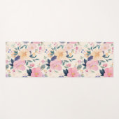 Serene Bloemen Roze Flow Elegante Kalmerende Esthe Yogamat (Voorkant (horizontaal))