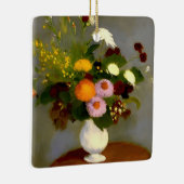 Serene Bloemen Stilleven Print Keramisch Ornament (Rechts)