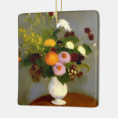 Serene Bloemen Stilleven Print Keramisch Ornament (Links)