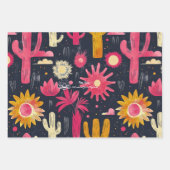 Serene Bloempatroon in Wellness Zakelijk Product Inpakpapier Vel (Voorkant 3)